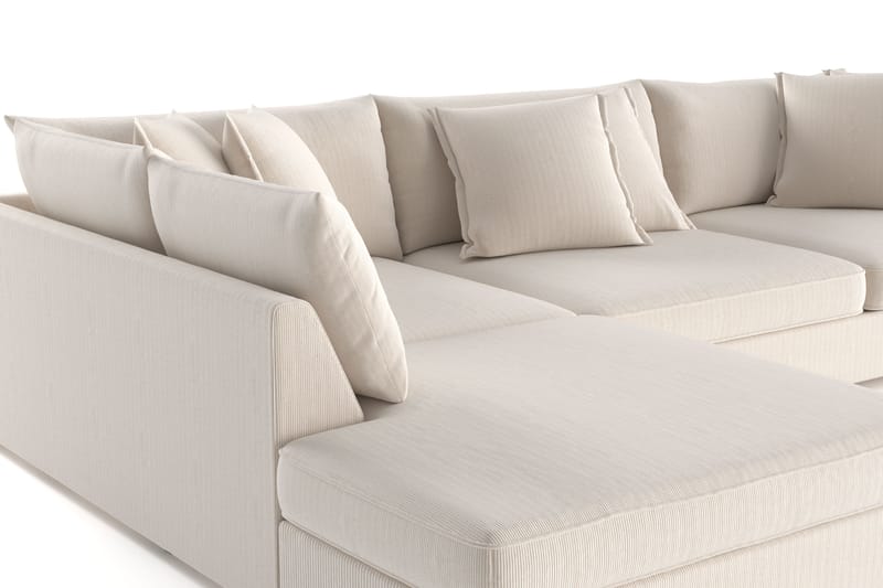 Rossita Lyx 4-sits Extra djup Soffa med Schäslong Vänster - Beige Manchester - Möbler - Soffa - Divansoffa & schäslongsoffa - 4 sits soffa med divan