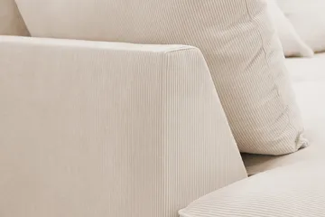 Rossita Lyx 4-sits Extra djup Soffa med Schäslong Vänster - Beige Manchester - Möbler - Soffa - Divansoffa & schäslongsoffa - 4 sits soffa med divan