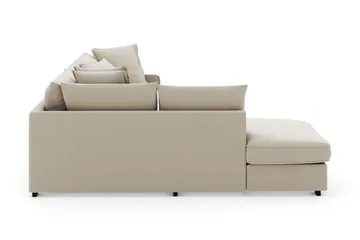 Rossita Lyx 4-sits Extra djup Soffa med Schäslong Vänster - Beige Tyg - Möbler - Soffa - Divansoffa & schäslongsoffa - 4 sits soffa med divan