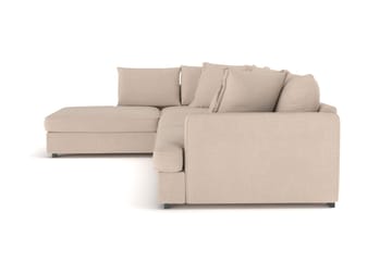 Rossita Lyx 4-sits Extra djup Soffa med Schäslong Vänster - Beige Tyg - Möbler - Soffa - Divansoffa & schäslongsoffa - 4 sits soffa med divan