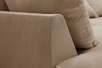 Rossita Lyx 4-sits Extra djup Soffa med Schäslong Vänster - Brun Manchester - Möbler - Soffa - Divansoffa & schäslongsoffa - 4 sits soffa med divan