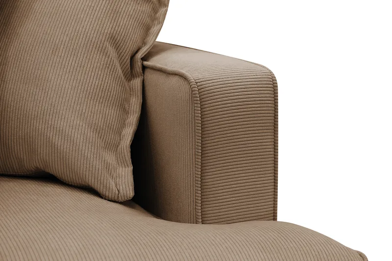 Rossita Lyx 4-sits Extra djup Soffa med Schäslong Vänster - Brun Manchester - Möbler - Soffa - Divansoffa & schäslongsoffa - 4 sits soffa med divan