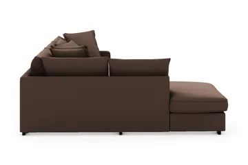 Rossita Lyx 4-sits Extra djup Soffa med Schäslong Vänster - Brun Manchester - Möbler - Soffa - Divansoffa & schäslongsoffa - 4 sits soffa med divan