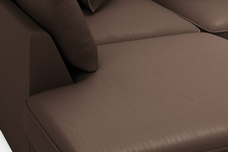 Rossita Lyx 4-sits Extra djup Soffa med Schäslong Vänster - Brun Manchester - Möbler - Soffa - Divansoffa & schäslongsoffa - 4 sits soffa med divan