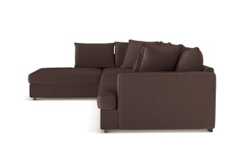 Rossita Lyx 4-sits Extra djup Soffa med Schäslong Vänster - Brun Manchester - Möbler - Soffa - Divansoffa & schäslongsoffa - 4 sits soffa med divan