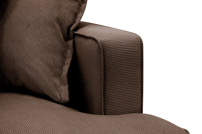 Rossita Lyx 4-sits Extra djup Soffa med Schäslong Vänster - Brun Manchester - Möbler - Soffa - Divansoffa & schäslongsoffa - 4 sits soffa med divan