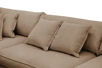 Rossita Lyx 4-sits Extra djup Soffa med Schäslong Vänster - Brun Manchester - Möbler - Soffa - Divansoffa & schäslongsoffa - 4 sits soffa med divan