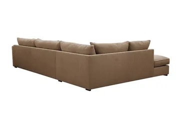 Rossita Lyx 4-sits Extra djup Soffa med Schäslong Vänster - Brun Manchester - Möbler - Soffa - Divansoffa & schäslongsoffa - 4 sits soffa med divan