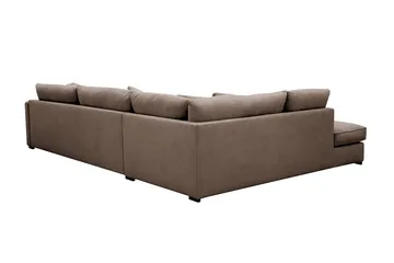 Rossita Lyx 4-sits Extra djup Soffa med Schäslong Vänster - Brun Tyg - Möbler - Soffa - Divansoffa & schäslongsoffa - 4 sits soffa med divan