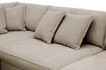 Rossita Lyx 4-sits Extra djup Soffa med Schäslong Vänster - Brun Tyg - Möbler - Soffa - Divansoffa & schäslongsoffa - 4 sits soffa med divan