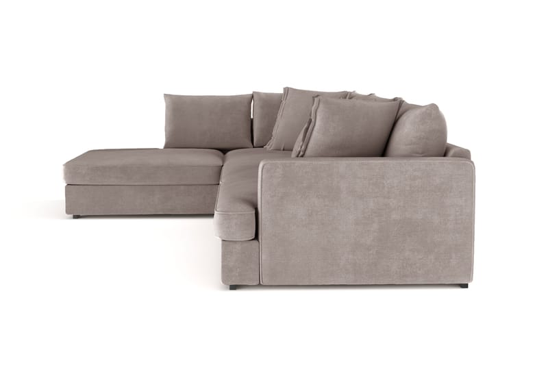 Rossita Lyx 4-sits Extra djup Soffa med Schäslong Vänster - Brun Tyg - Möbler - Soffa - Divansoffa & schäslongsoffa - 4 sits soffa med divan