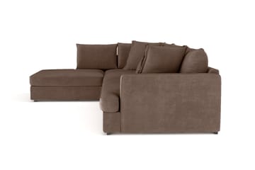 Rossita Lyx 4-sits Extra djup Soffa med Schäslong Vänster - Brun Tyg - Möbler - Soffa - Divansoffa & schäslongsoffa - 4 sits soffa med divan