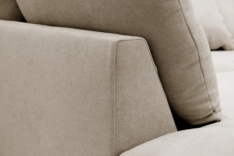 Rossita Lyx 4-sits Extra djup Soffa med Schäslong Vänster - Brun Tyg - Möbler - Soffa - Divansoffa & schäslongsoffa - 4 sits soffa med divan