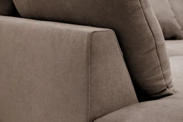 Rossita Lyx 4-sits Extra djup Soffa med Schäslong Vänster - Brun Tyg - Möbler - Soffa - Divansoffa & schäslongsoffa - 4 sits soffa med divan