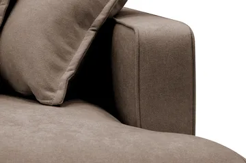 Rossita Lyx 4-sits Extra djup Soffa med Schäslong Vänster - Brun Tyg - Möbler - Soffa - Divansoffa & schäslongsoffa - 4 sits soffa med divan