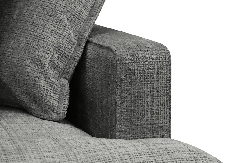 Rossita Lyx 4-sits Extra djup Soffa med Schäslong Vänster - Grå Chenille - Möbler - Soffa - Divansoffa & schäslongsoffa - 4 sits soffa med divan