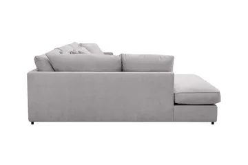 Rossita Lyx 4-sits Extra djup Soffa med Schäslong Vänster - Grå Chenille - Möbler - Soffa - Divansoffa & schäslongsoffa - 4 sits soffa med divan