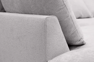 Rossita Lyx 4-sits Extra djup Soffa med Schäslong Vänster - Grå Chenille - Möbler - Soffa - Divansoffa & schäslongsoffa - 4 sits soffa med divan