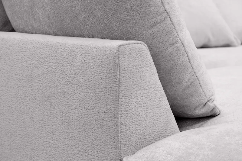 Rossita Lyx 4-sits Extra djup Soffa med Schäslong Vänster - Grå Chenille - Möbler - Soffa - Divansoffa & schäslongsoffa - 4 sits soffa med divan