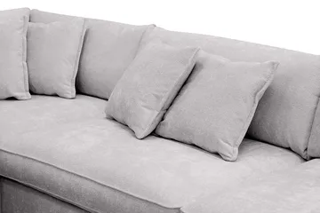 Rossita Lyx 4-sits Extra djup Soffa med Schäslong Vänster - Grå Chenille - Möbler - Soffa - Divansoffa & schäslongsoffa - 4 sits soffa med divan