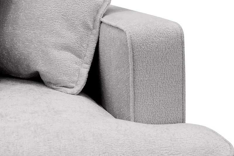 Rossita Lyx 4-sits Extra djup Soffa med Schäslong Vänster - Grå Chenille - Möbler - Soffa - Divansoffa & schäslongsoffa - 4 sits soffa med divan