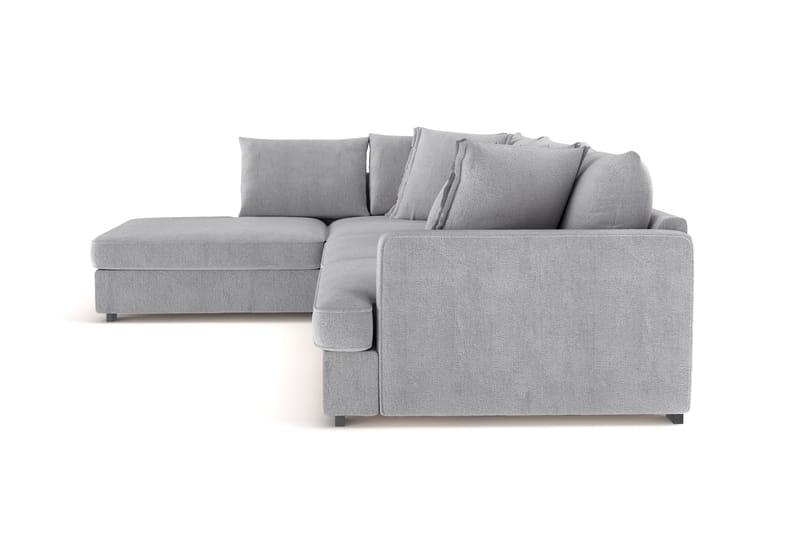 Rossita Lyx 4-sits Extra djup Soffa med Schäslong Vänster - Grå Chenille - Möbler - Soffa - Divansoffa & schäslongsoffa - 4 sits soffa med divan