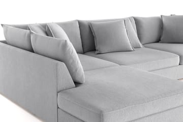 Rossita Lyx 4-sits Extra djup Soffa med Schäslong Vänster - Grå Chenille - Möbler - Soffa - Divansoffa & schäslongsoffa - 4 sits soffa med divan