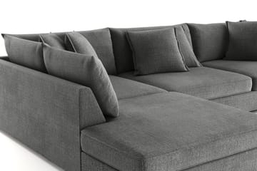 Rossita Lyx 4-sits Extra djup Soffa med Schäslong Vänster - Grå Chenille - Möbler - Soffa - Divansoffa & schäslongsoffa - 4 sits soffa med divan