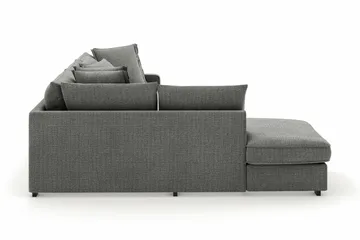 Rossita Lyx 4-sits Extra djup Soffa med Schäslong Vänster - Grå Chenille - Möbler - Soffa - Divansoffa & schäslongsoffa - 4 sits soffa med divan
