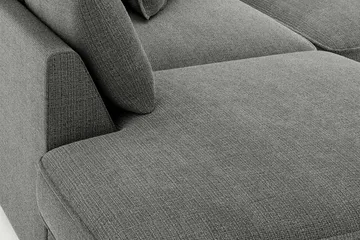 Rossita Lyx 4-sits Extra djup Soffa med Schäslong Vänster - Grå Chenille - Möbler - Soffa - Divansoffa & schäslongsoffa - 4 sits soffa med divan