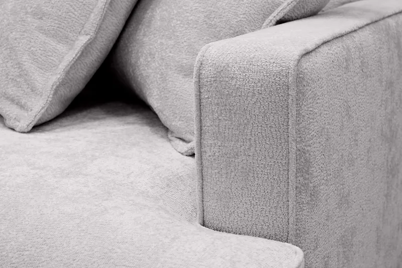 Rossita Lyx 4-sits Extra djup Soffa med Schäslong Vänster - Grå Chenille - Möbler - Soffa - Divansoffa & schäslongsoffa - 4 sits soffa med divan