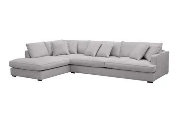 Rossita Lyx 4-sits Extra djup Soffa med Schäslong Vänster - Grå Chenille - Möbler - Soffa - Divansoffa & schäslongsoffa - 4 sits soffa med divan