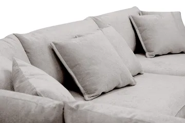 Rossita Lyx 4-sits Extra djup Soffa med Schäslong Vänster - Grå/Brun Chenille - Möbler - Soffa - Divansoffa & schäslongsoffa - 4 sits soffa med divan