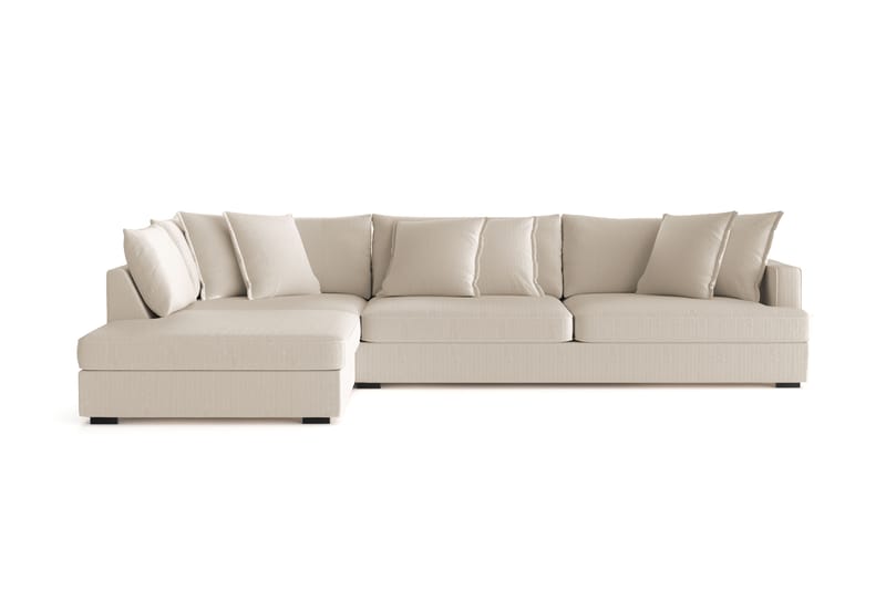 Rossita Lyx 4-sits Extra djup Soffa med Schäslong Vänster - Greige Manchester - Möbler - Soffa - Divansoffa & schäslongsoffa - 4 sits soffa med divan