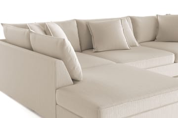 Rossita Lyx 4-sits Extra djup Soffa med Schäslong Vänster - Greige Manchester - Möbler - Soffa - Divansoffa & schäslongsoffa - 4 sits soffa med divan