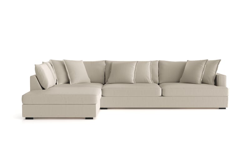 Rossita Lyx 4-sits Extra djup Soffa med Schäslong Vänster - Greige Manchester - Möbler - Soffa - Divansoffa & schäslongsoffa - 4 sits soffa med divan