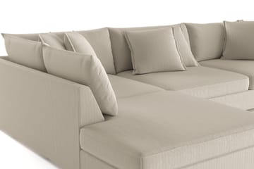 Rossita Lyx 4-sits Extra djup Soffa med Schäslong Vänster - Greige Manchester - Möbler - Soffa - Divansoffa & schäslongsoffa - 4 sits soffa med divan
