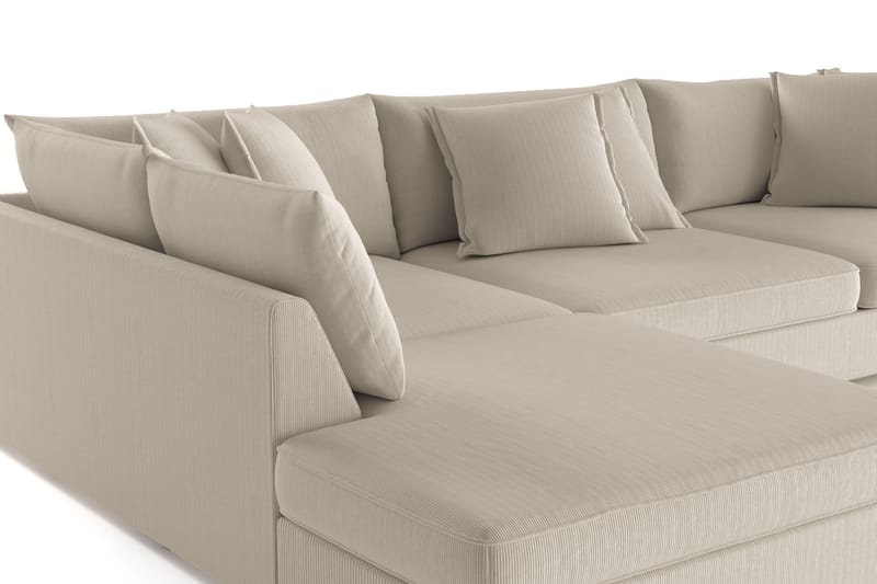 Rossita Lyx 4-sits Extra djup Soffa med Schäslong Vänster - Greige Manchester - Möbler - Soffa - Divansoffa & schäslongsoffa - 4 sits soffa med divan