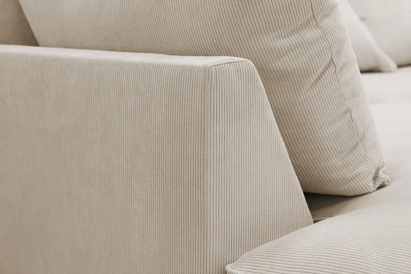 Rossita Lyx 4-sits Extra djup Soffa med Schäslong Vänster - Greige Manchester - Möbler - Soffa - Divansoffa & schäslongsoffa - 4 sits soffa med divan