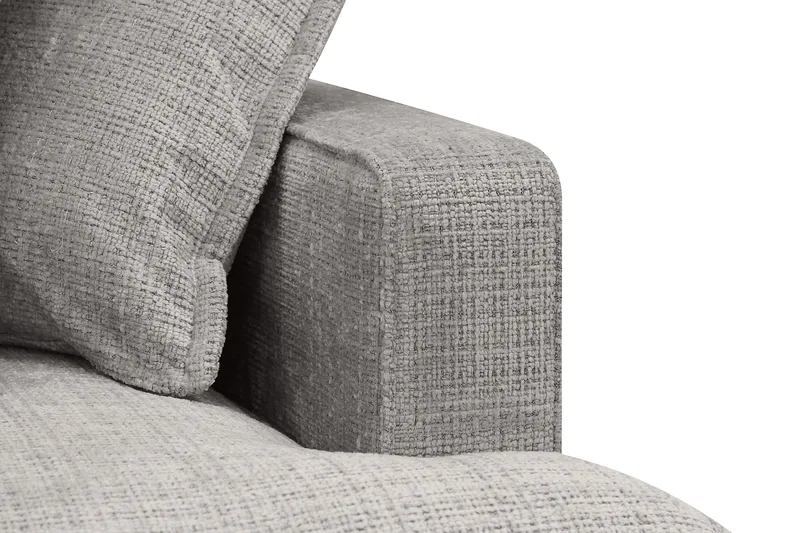 Rossita Lyx 4-sits Extra djup Soffa med Schäslong Vänster - Ljusgrå Chenille - Möbler - Soffa - Divansoffa & schäslongsoffa - 4 sits soffa med divan