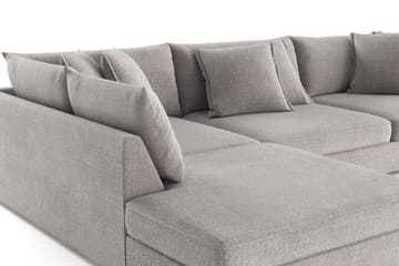 Rossita Lyx 4-sits Extra djup Soffa med Schäslong Vänster - Ljusgrå Chenille - Möbler - Soffa - Divansoffa & schäslongsoffa - 4 sits soffa med divan