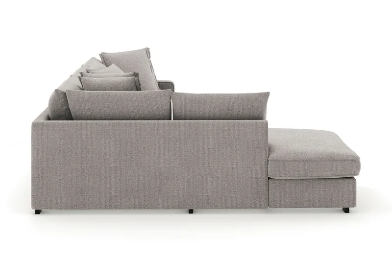 Rossita Lyx 4-sits Extra djup Soffa med Schäslong Vänster - Ljusgrå Chenille - Möbler - Soffa - Divansoffa & schäslongsoffa - 4 sits soffa med divan