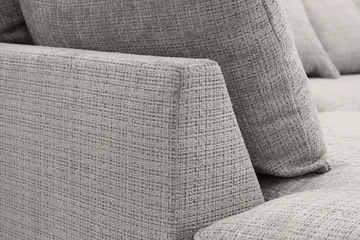 Rossita Lyx 4-sits Extra djup Soffa med Schäslong Vänster - Ljusgrå Chenille - Möbler - Soffa - Divansoffa & schäslongsoffa - 4 sits soffa med divan