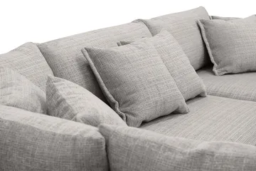 Rossita Lyx 4-sits Extra djup Soffa med Schäslong Vänster - Ljusgrå Chenille - Möbler - Soffa - Divansoffa & schäslongsoffa - 4 sits soffa med divan