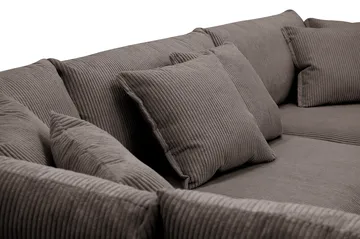 Rossita Lyx 4-sits Extra djup Soffa med Schäslong Vänster - Mörkgrå Manchester - Möbler - Soffa - Divansoffa & schäslongsoffa - 4 sits soffa med divan