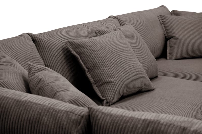 Rossita Lyx 4-sits Extra djup Soffa med Schäslong Vänster - Mörkgrå Manchester - Möbler - Soffa - Divansoffa & schäslongsoffa - 4 sits soffa med divan
