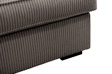 Rossita Lyx 4-sits Extra djup Soffa med Schäslong Vänster - Mörkgrå Manchester - Möbler - Soffa - Divansoffa & schäslongsoffa - 4 sits soffa med divan