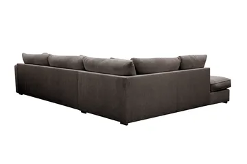 Rossita Lyx 4-sits Extra djup Soffa med Schäslong Vänster - Mörkgrå Manchester - Möbler - Soffa - Divansoffa & schäslongsoffa - 4 sits soffa med divan