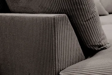 Rossita Lyx 4-sits Extra djup Soffa med Schäslong Vänster - Mörkgrå Manchester - Möbler - Soffa - Divansoffa & schäslongsoffa - 4 sits soffa med divan