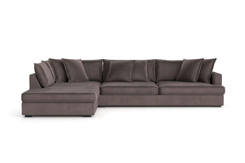 Rossita Lyx 4-sits Extra djup Soffa med Schäslong Vänster - Mörkgrå Manchester - Möbler - Soffa - Divansoffa & schäslongsoffa - 4 sits soffa med divan